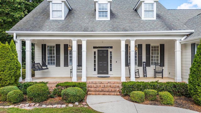 exterior space with a porch