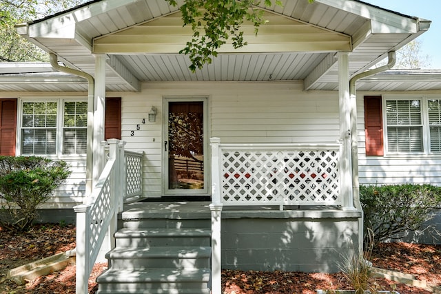 view of doorway to property