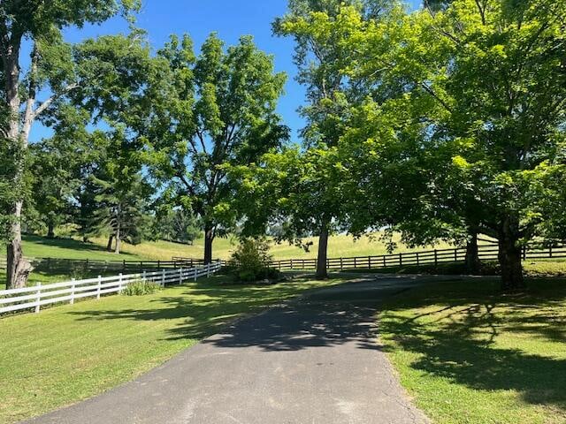 exterior space with a rural view