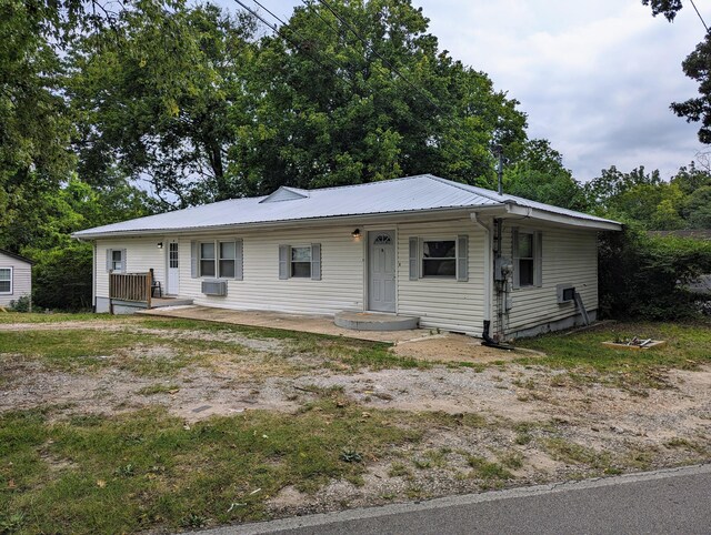 view of single story home