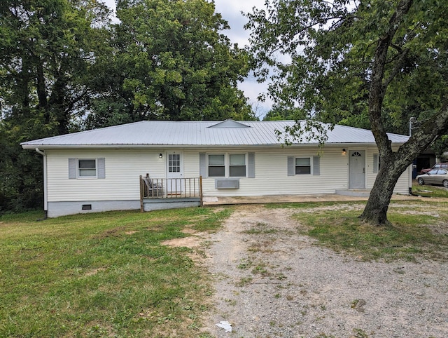 2 Bell Ave, Rossville, GA 30741 - single story home featuring crawl space, metal roof, a front lawn, and dirt driveway