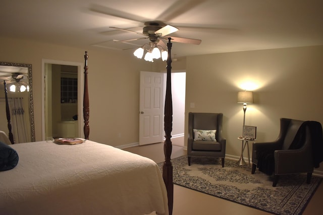 bedroom with ceiling fan