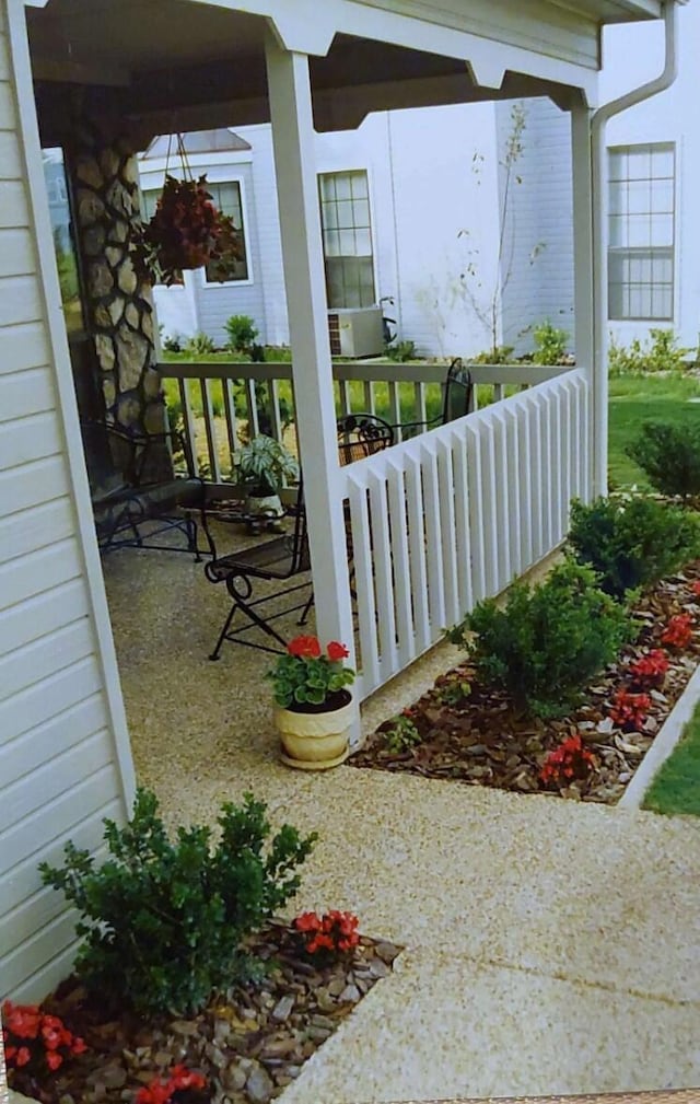 view of patio with a porch