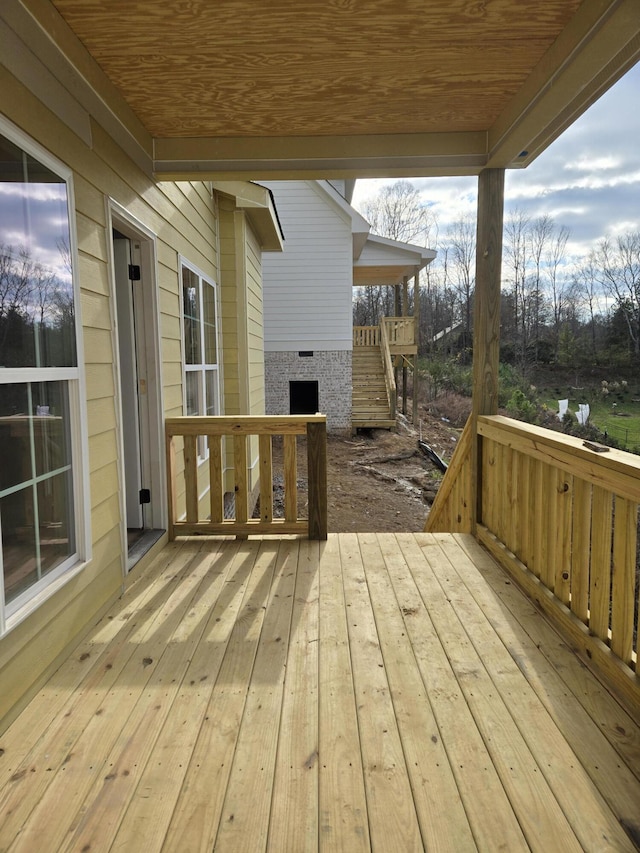 view of wooden terrace