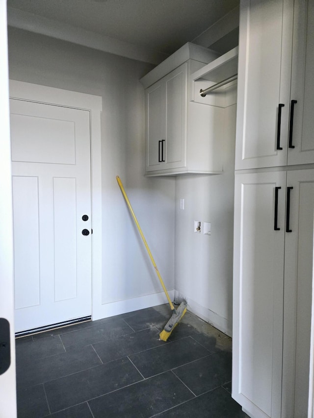 washroom with cabinets