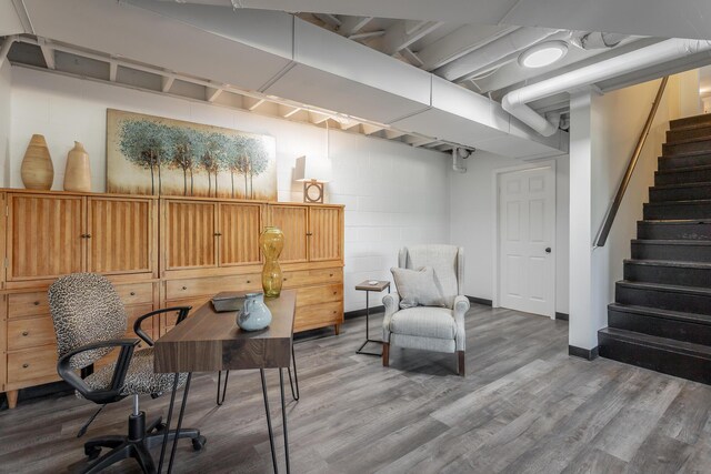 sitting room featuring hardwood / wood-style flooring