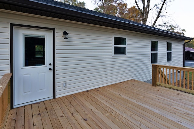 view of wooden deck