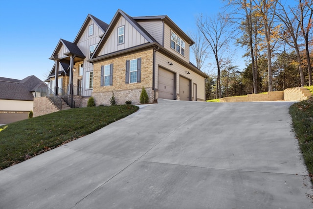 view of property exterior featuring a garage