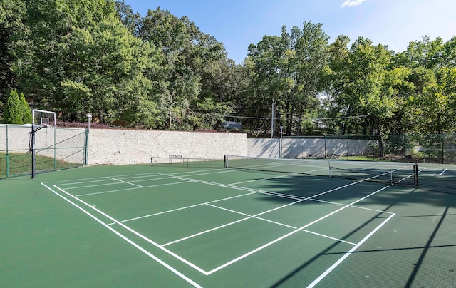 view of sport court with basketball court