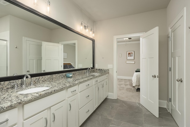 bathroom with vanity