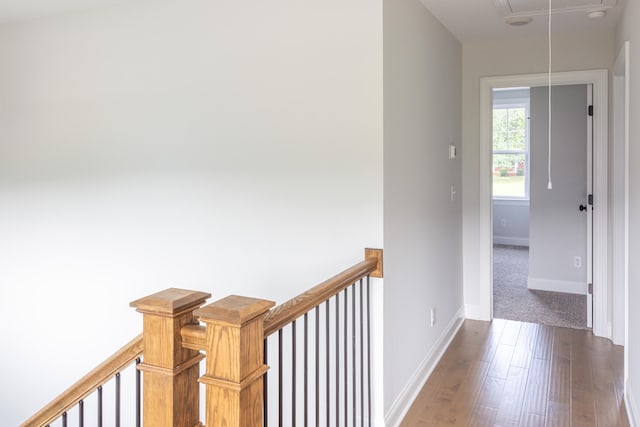 hall featuring hardwood / wood-style floors