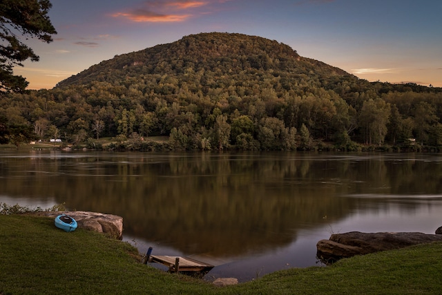 property view of water with a mountain view