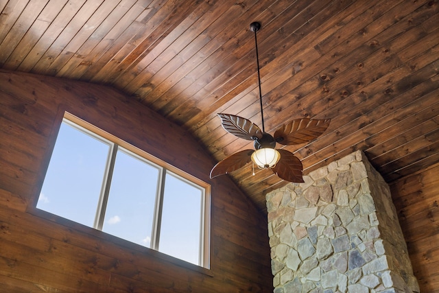 details with wood ceiling