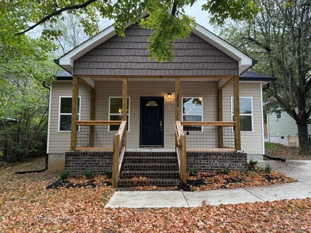 bungalow-style house with a porch