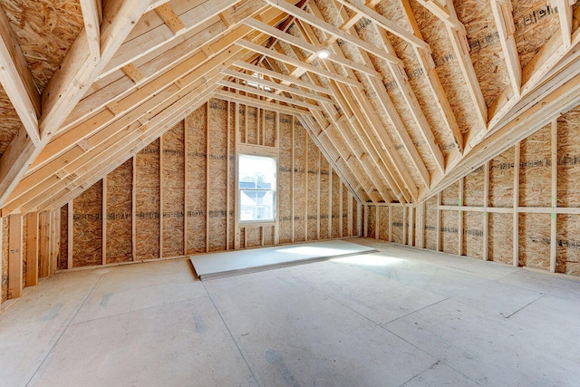 view of attic