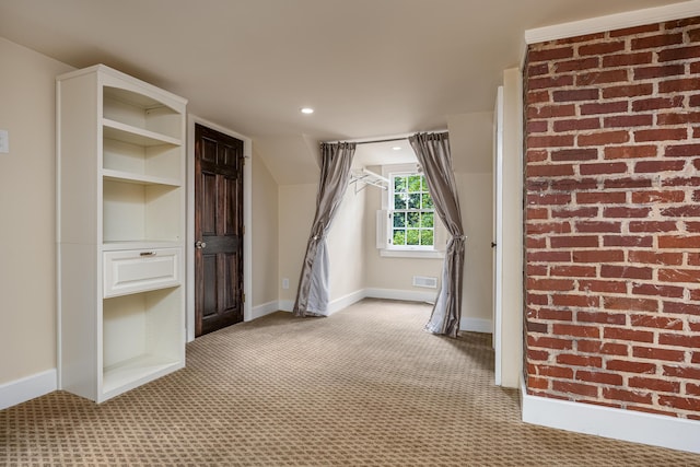 interior space with light colored carpet