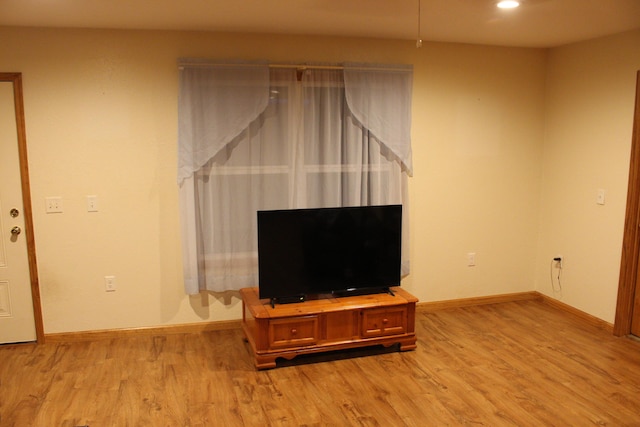 living room featuring light hardwood / wood-style floors