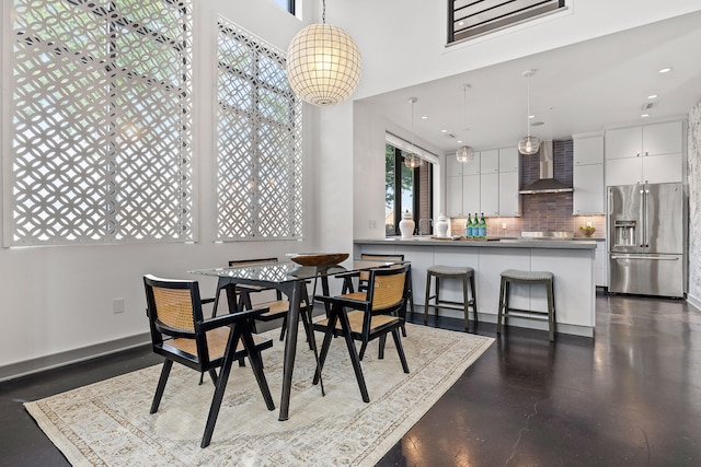 view of dining area