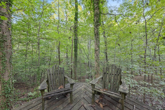 view of wooden terrace