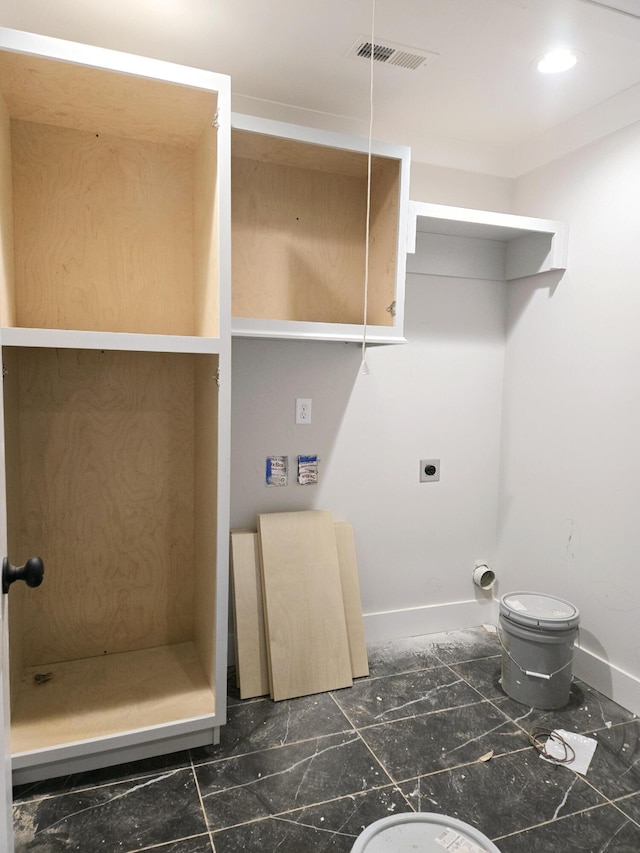 laundry area featuring hookup for an electric dryer