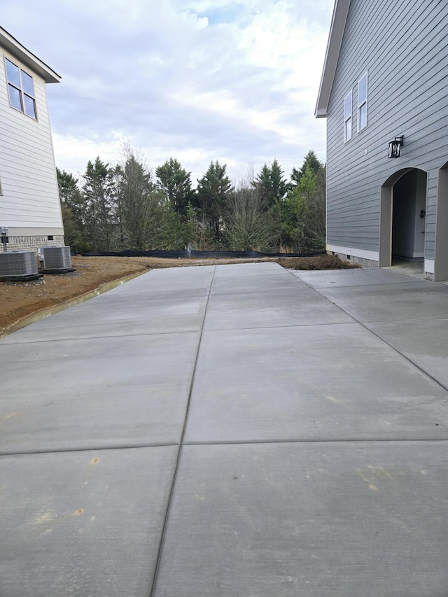 exterior space featuring central AC unit