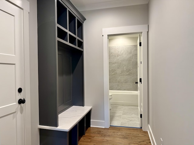 283 Quartz Dr Unit 22, Chickamauga, GA 30707 - mudroom featuring baseboards and wood finished floors