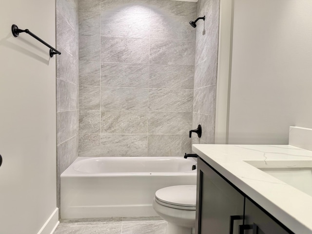 283 Quartz Dr Unit 22, Chickamauga, GA 30707 - bathroom featuring toilet, vanity, shower / bathtub combination, and baseboards