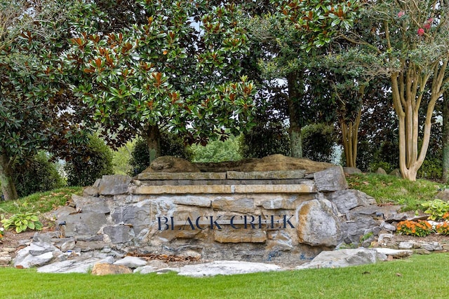 view of community sign