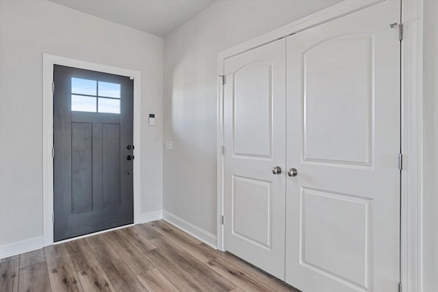 entryway featuring light hardwood / wood-style floors