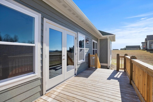 deck with french doors