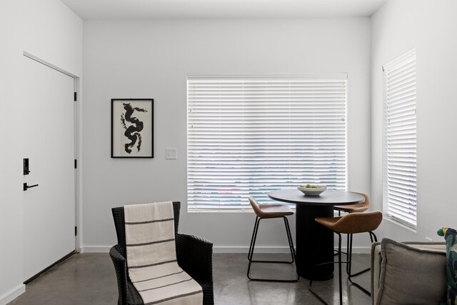 dining area with plenty of natural light