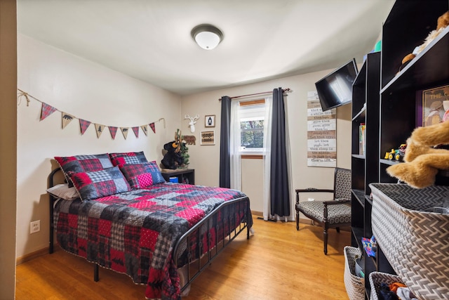 bedroom featuring light hardwood / wood-style flooring