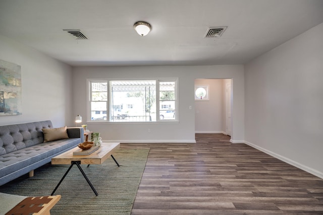 living room featuring hardwood / wood-style floors