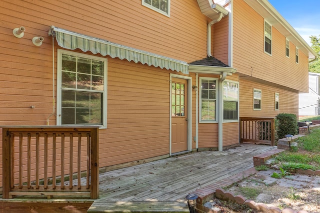 exterior space with a wooden deck