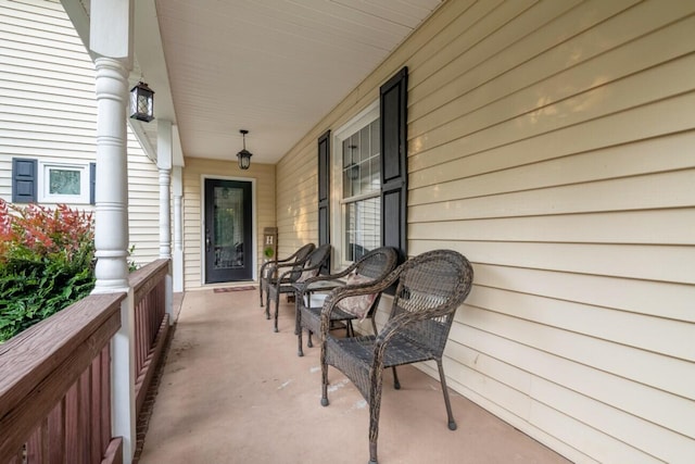 view of patio / terrace with a porch