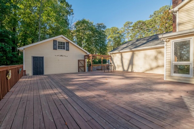 view of wooden deck