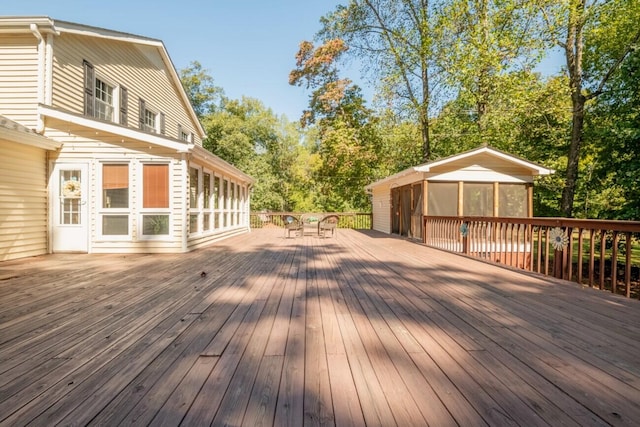 view of wooden terrace