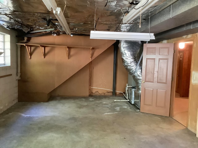 view of basement