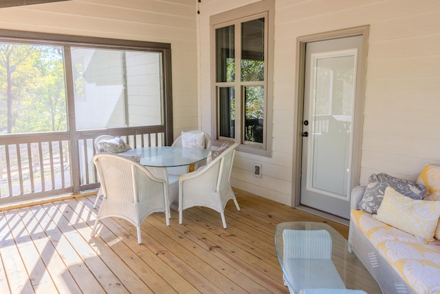 sunroom with a healthy amount of sunlight