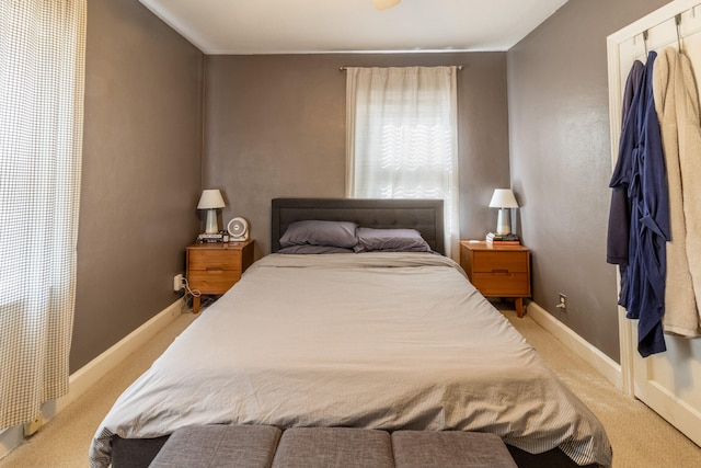 view of carpeted bedroom