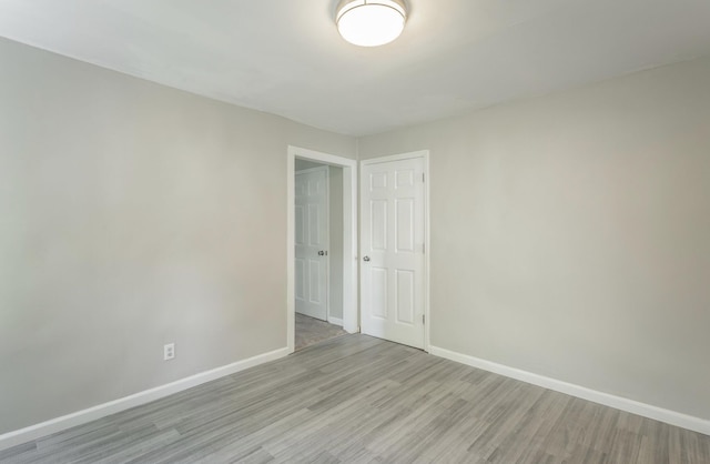 empty room featuring light hardwood / wood-style flooring