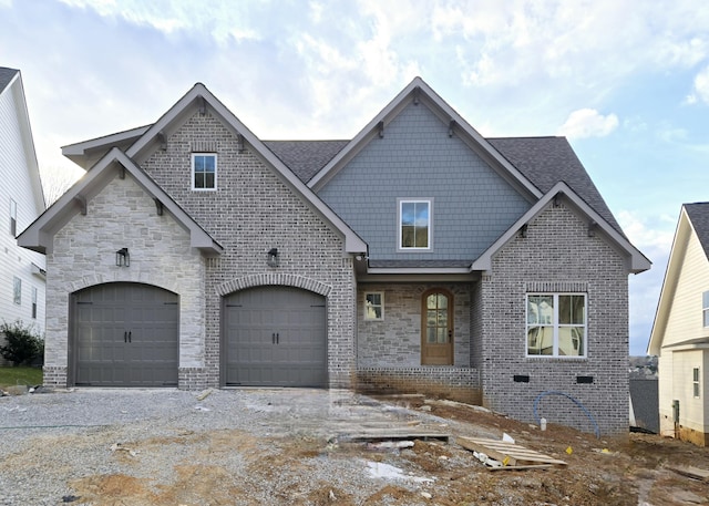 view of front facade featuring a garage