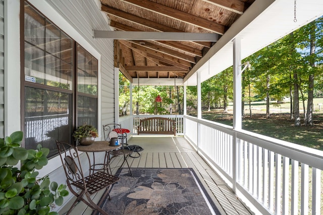 view of wooden terrace