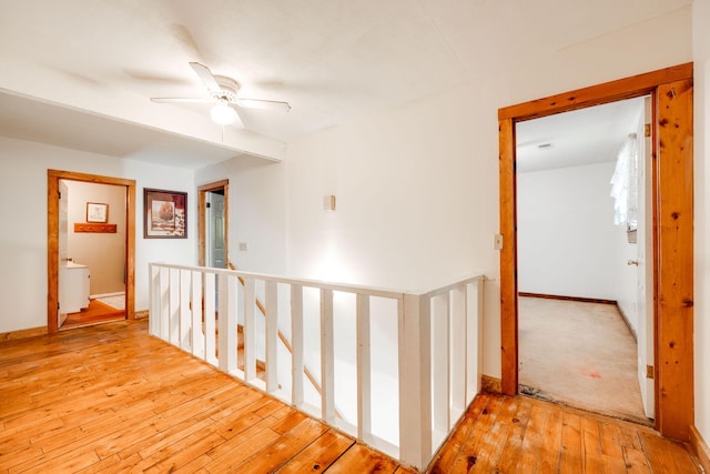 hall featuring light hardwood / wood-style flooring