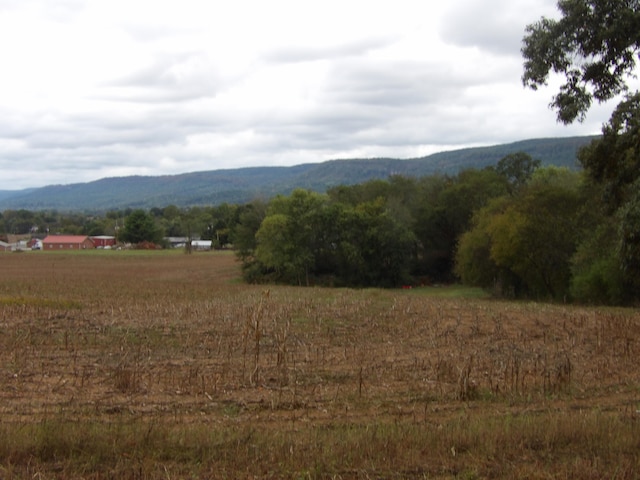 view of mountain feature featuring a rural view