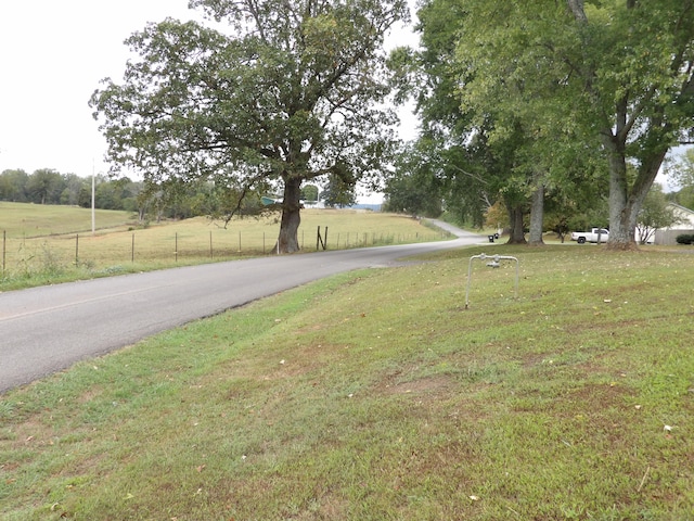 view of street featuring a rural view