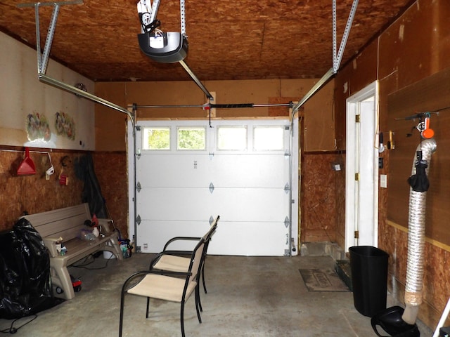 garage featuring a garage door opener