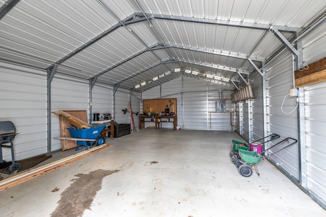 garage featuring electric panel