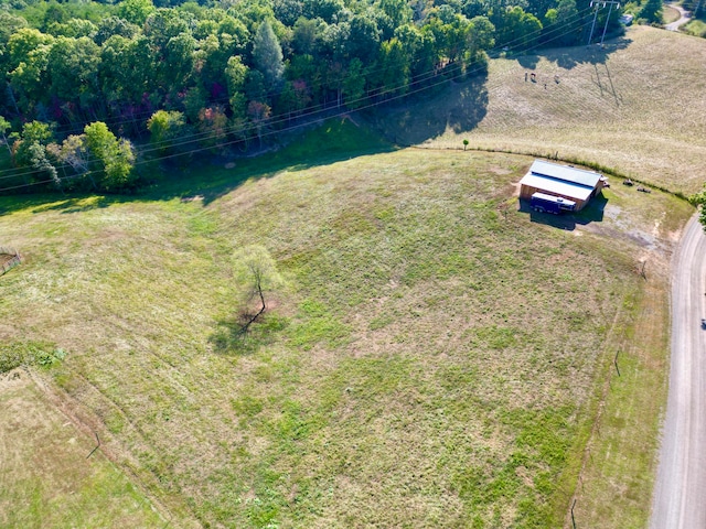 aerial view featuring a rural view