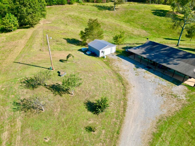 bird's eye view featuring a rural view